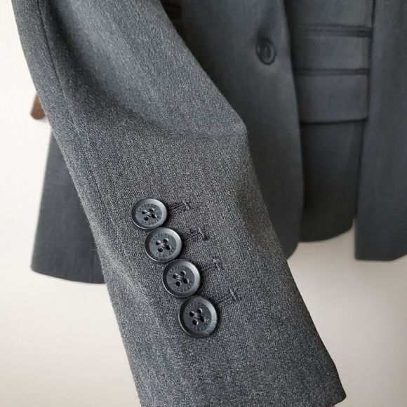 NWOT🔥EXPRESS Charcoal One-Button Notched Blazer - Picture 9 of 12